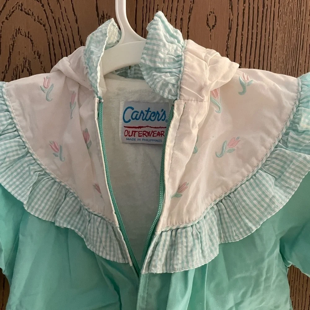 Carter's Mint Green Baby Jacket with White Accents